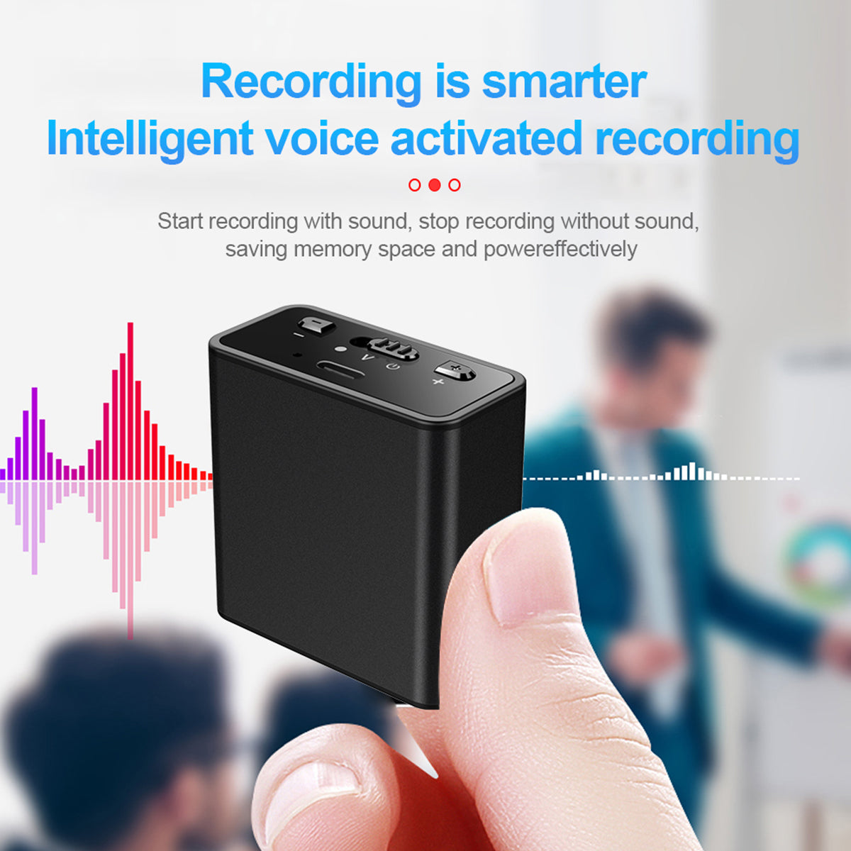 Mini Magnetic Cube Voice Recorder – 7-Day Battery & Voice-Activated Recording