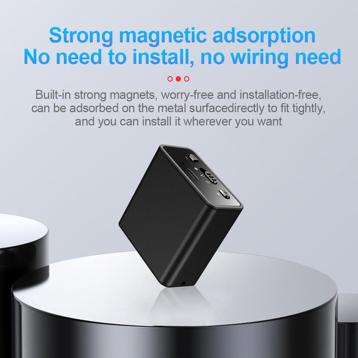 Mini Magnetic Cube Voice Recorder – 7-Day Battery & Voice-Activated Recording