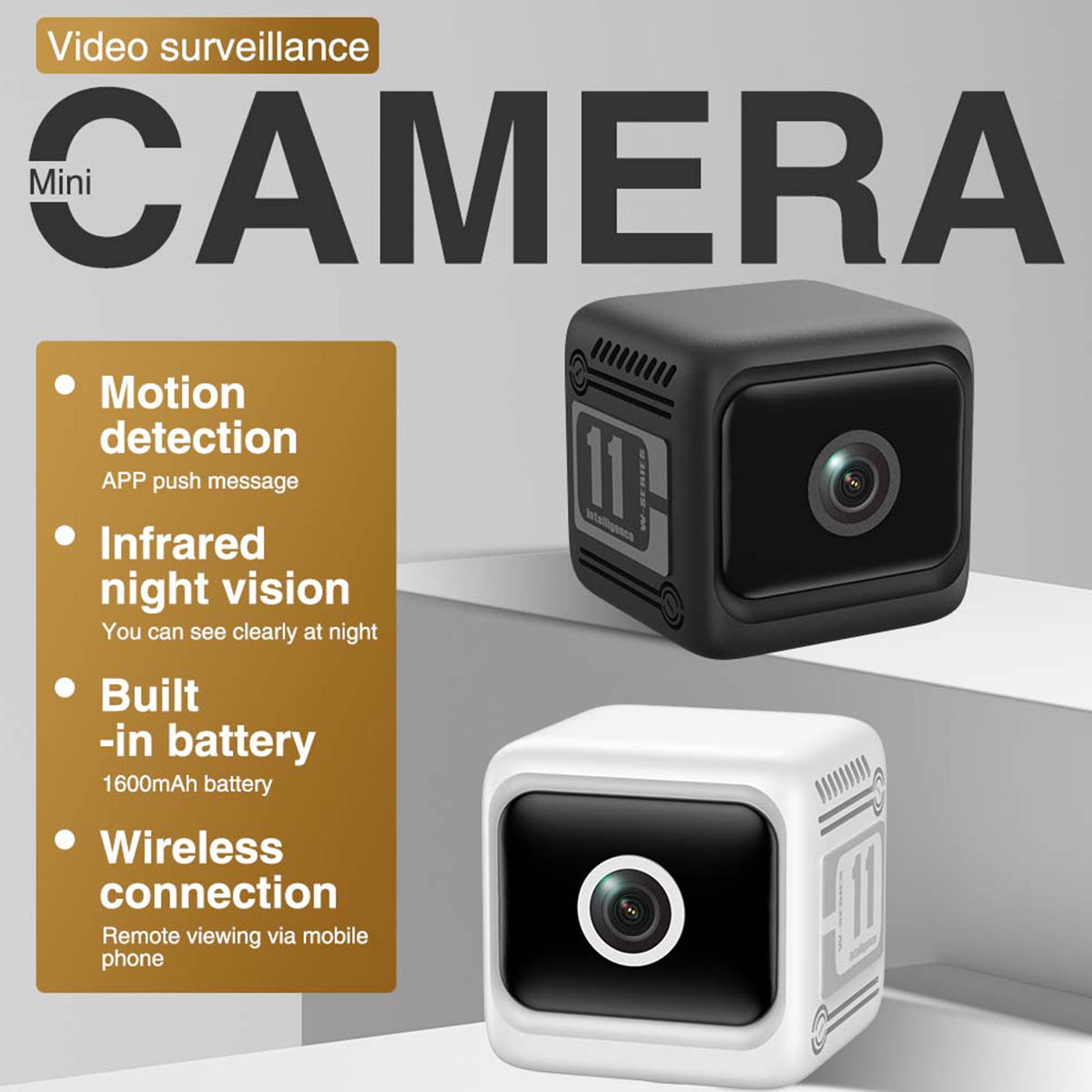 4K Mini Battery Security WiFi Camera – 8 Hours Recording with Night Vision & Motion Detection