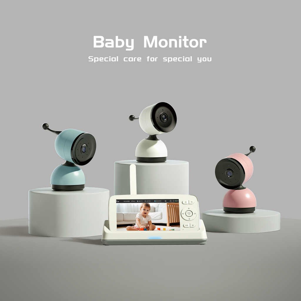 BM-5 Dual-View Baby Monitor Set - 5" IPS, HD 1080p AI Sound Detection, Night Vision, App Control | SYMBOM