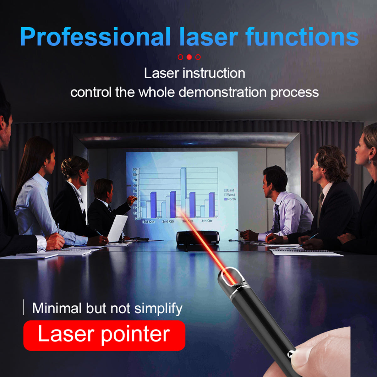Laser Pointer Voice Recorder Pen – Digital Noise-Reduction Audio Recorder