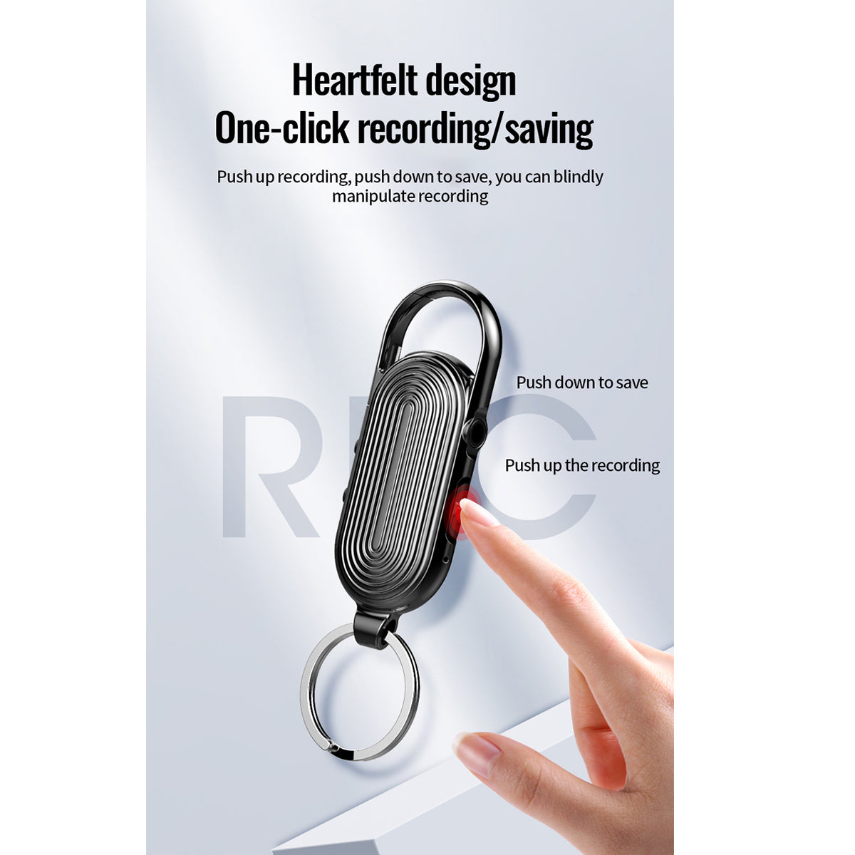 Mini Keychain Voice Recorder – 4cm HD Audio Recorder with Noise Reduction