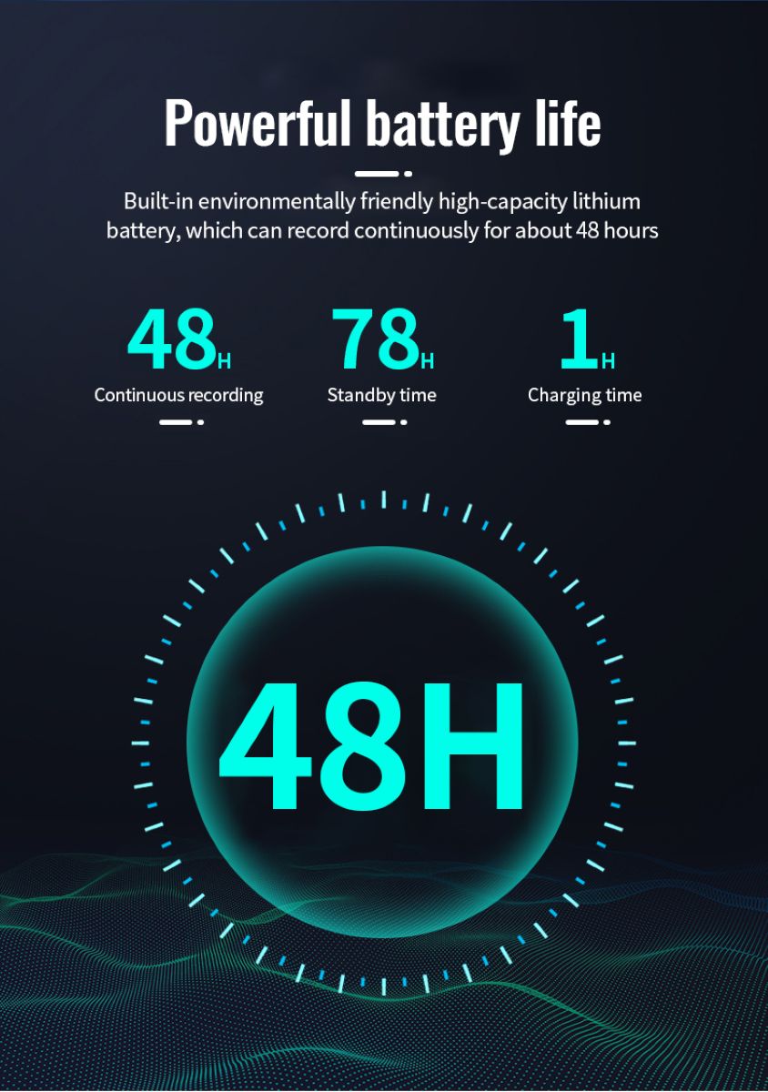 Mini Keychain Voice Recorder – 48 Hour HD Audio & Voice-Activated recording