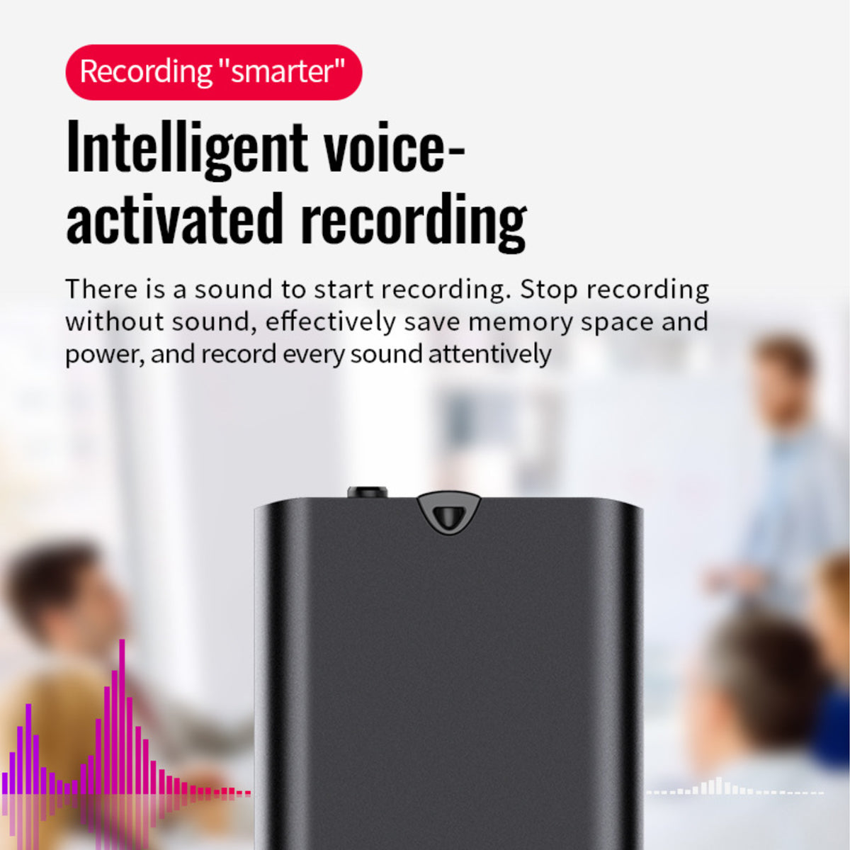 Mini Magnetic Cube Voice Recorder – 33-Hour Battery, Strong Magnetic Adsorption