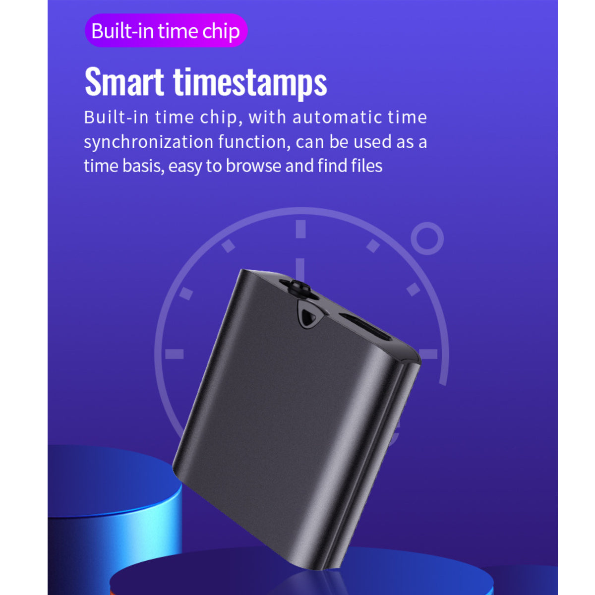 Mini Magnetic Cube Voice Recorder – 33-Hour Battery, Strong Magnetic Adsorption