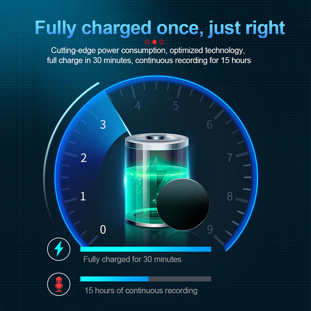 Mini Pin Badge Voice Recorder – HD Voice with Time Stamp & Activated Recording