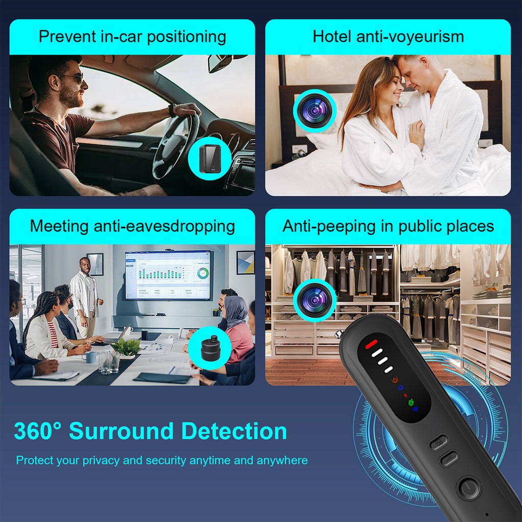 Professional Anti-Spy Detector with GPS Signal Detection & IR Camera Lens Finder