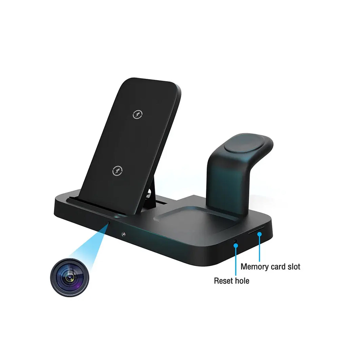 2K Spy Camera Multi-Wireless Phone Charger WiFi Hidden Camera with Night Vision