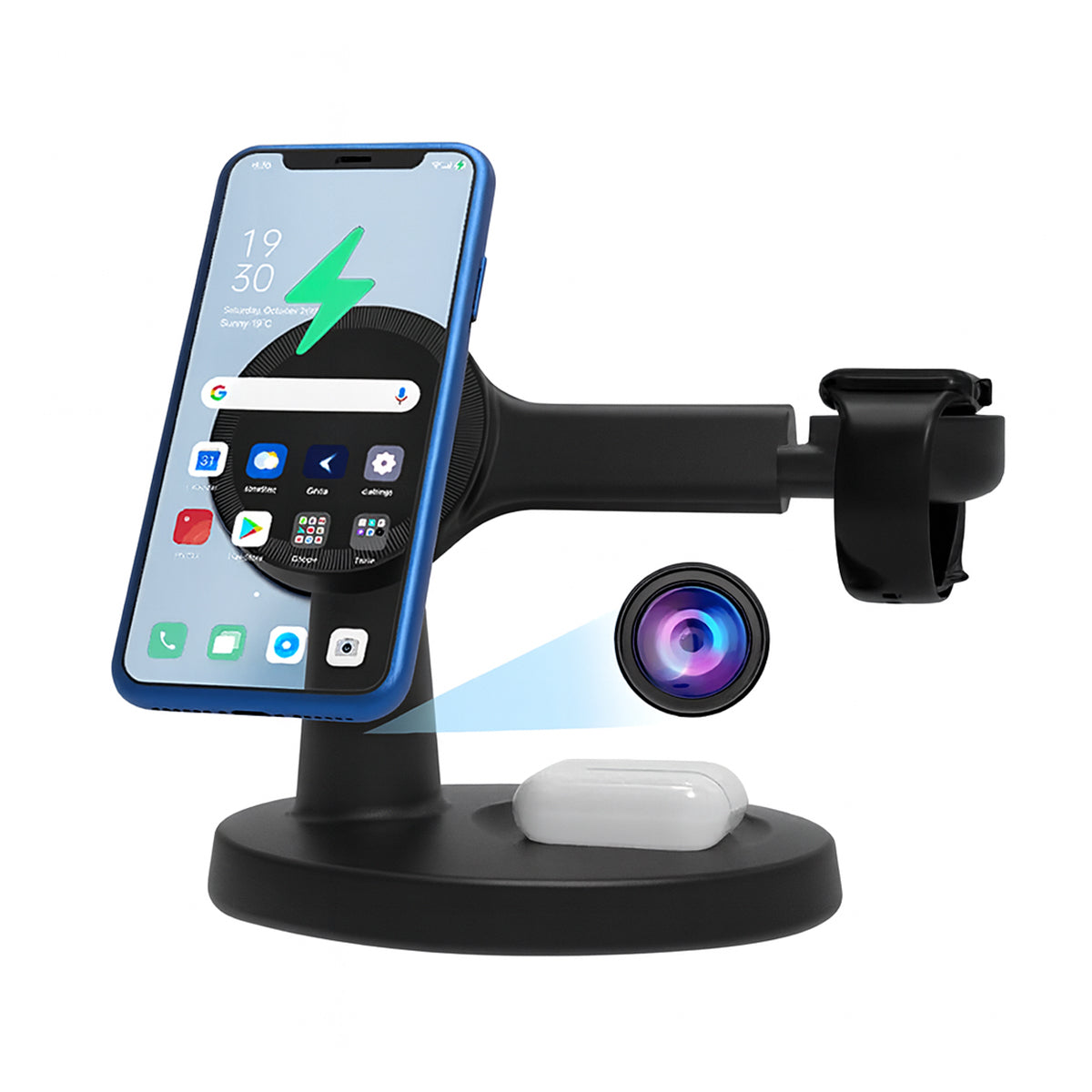 2K Spy Camera  Multi-Wireless Phone Charger WiFi Hidden Camera with Night Vision