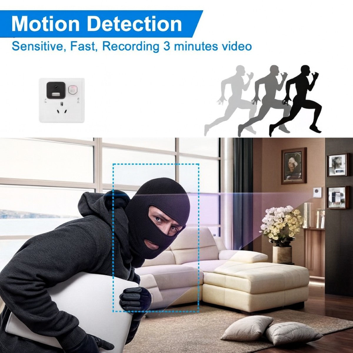 HD1080P USB Charger Hidden Spy Camera - Nanny Cam with Motion Detection