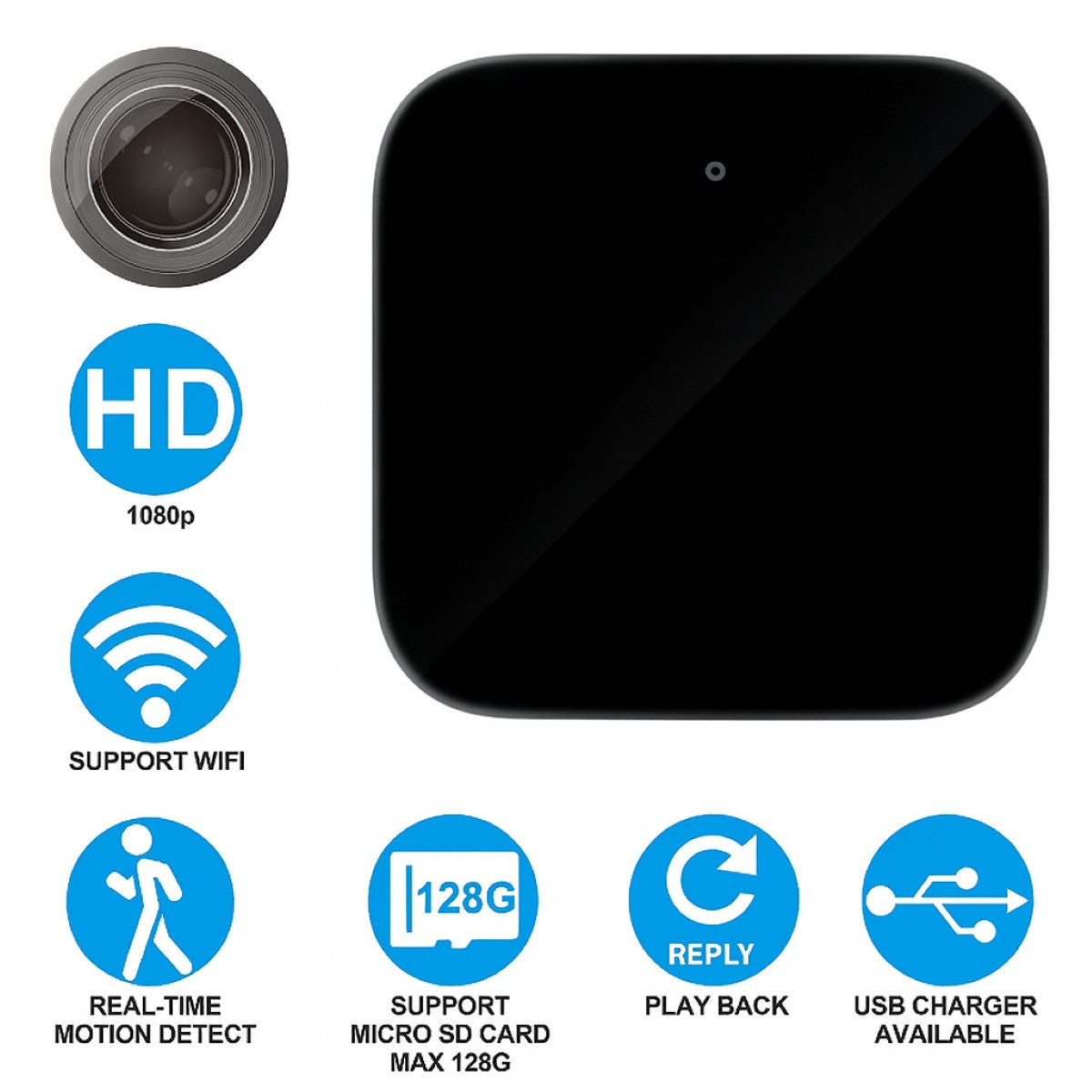 HD1080P Wi-Fi USB Charger Hidden Camera - Spy Charger with Night Vision