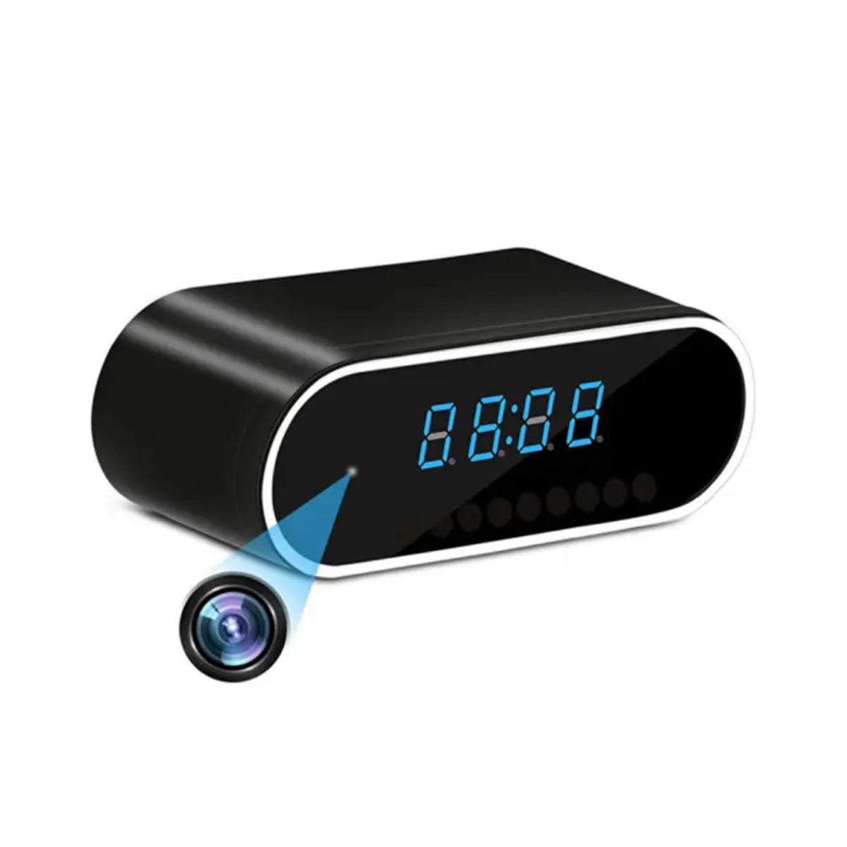 2K WiFi Hidden Camera Table Alarm Clock – Discreet Home & Office Surveillance