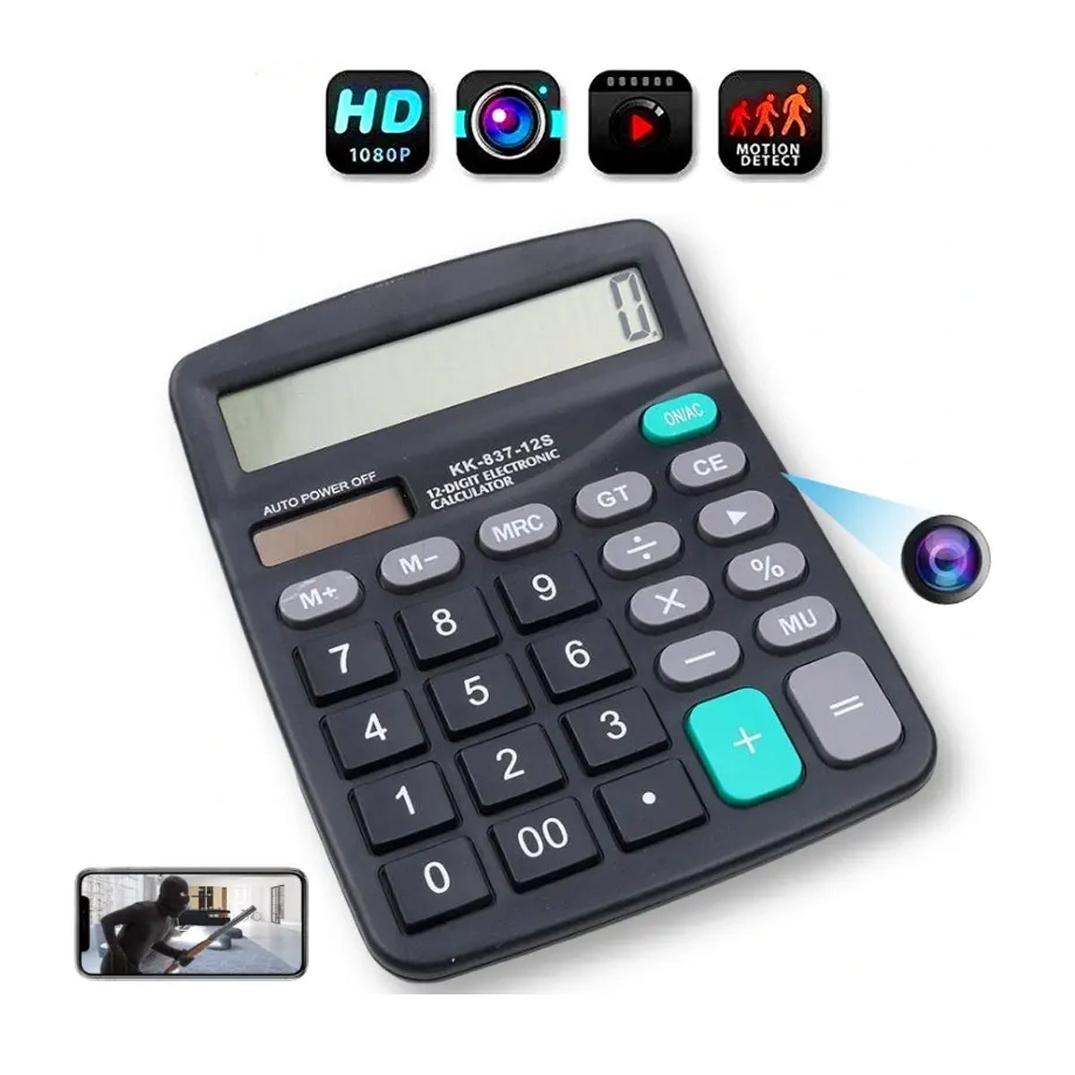 Calculator Hidden WiFi Camera - HD1080P Mini Spy Cam with Motion Detection