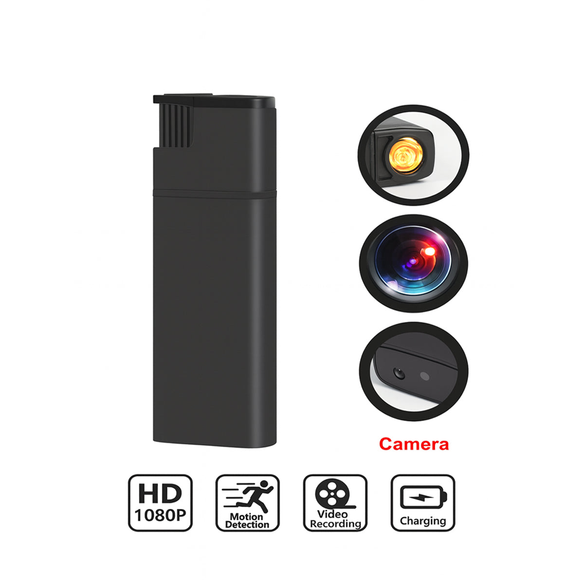 HD1080P WiFi Cigarette Lighter Hidden Spy Camera - Mini Camera with Night Vision