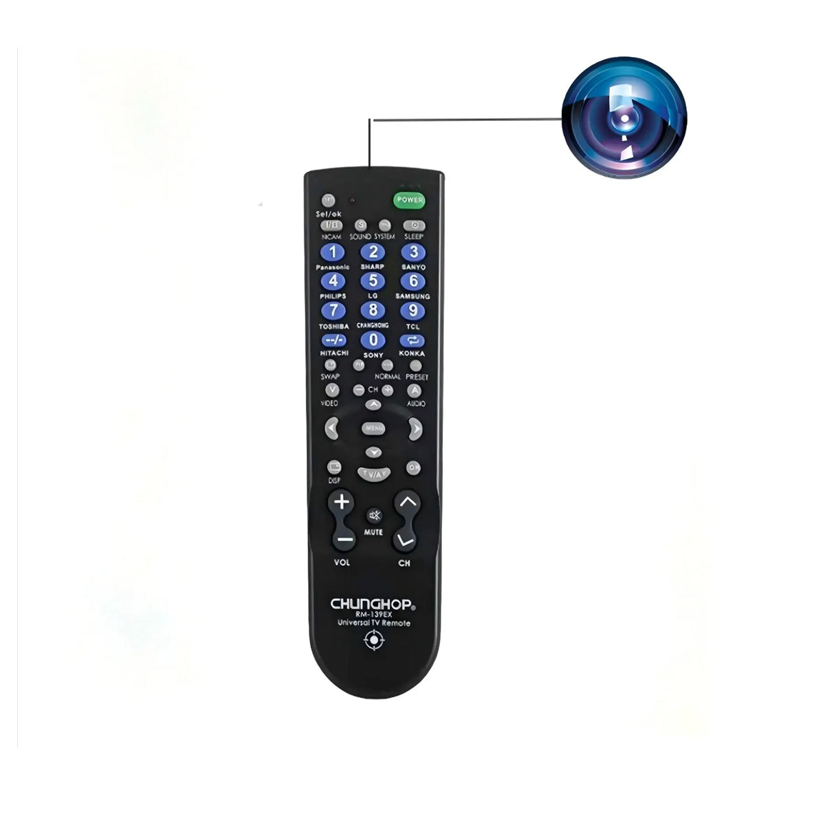 HD1080P WiFi TV Remote Hidden Camera with Night Vision & Motion Detection
