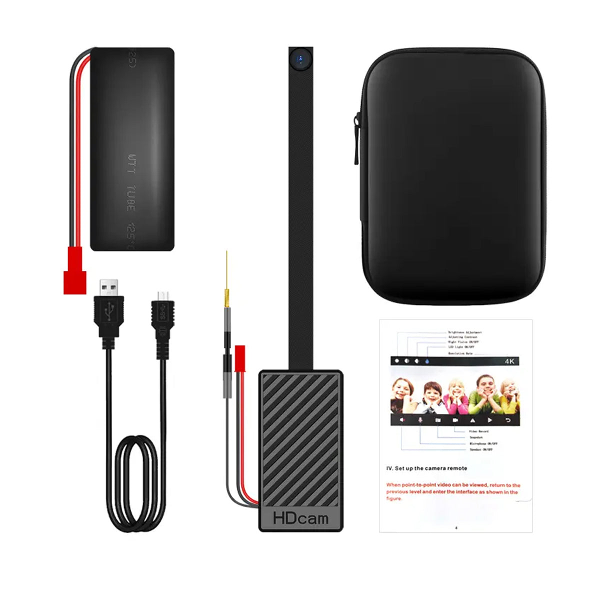 2K HD WiFi DIY Spy Camera Module with Motion Alerts Night Vision - 2000mAh