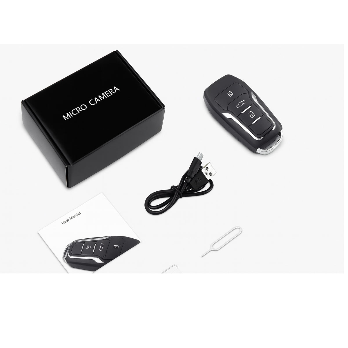 1080P Mini Car Key Hidden Camera - Keychain Spy DVR with Motion Detection