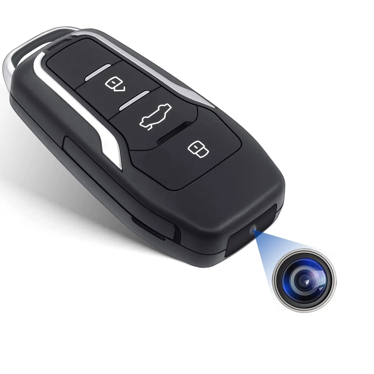 1080P Mini Car Key Hidden Camera - Keychain Spy DVR with Motion Detection