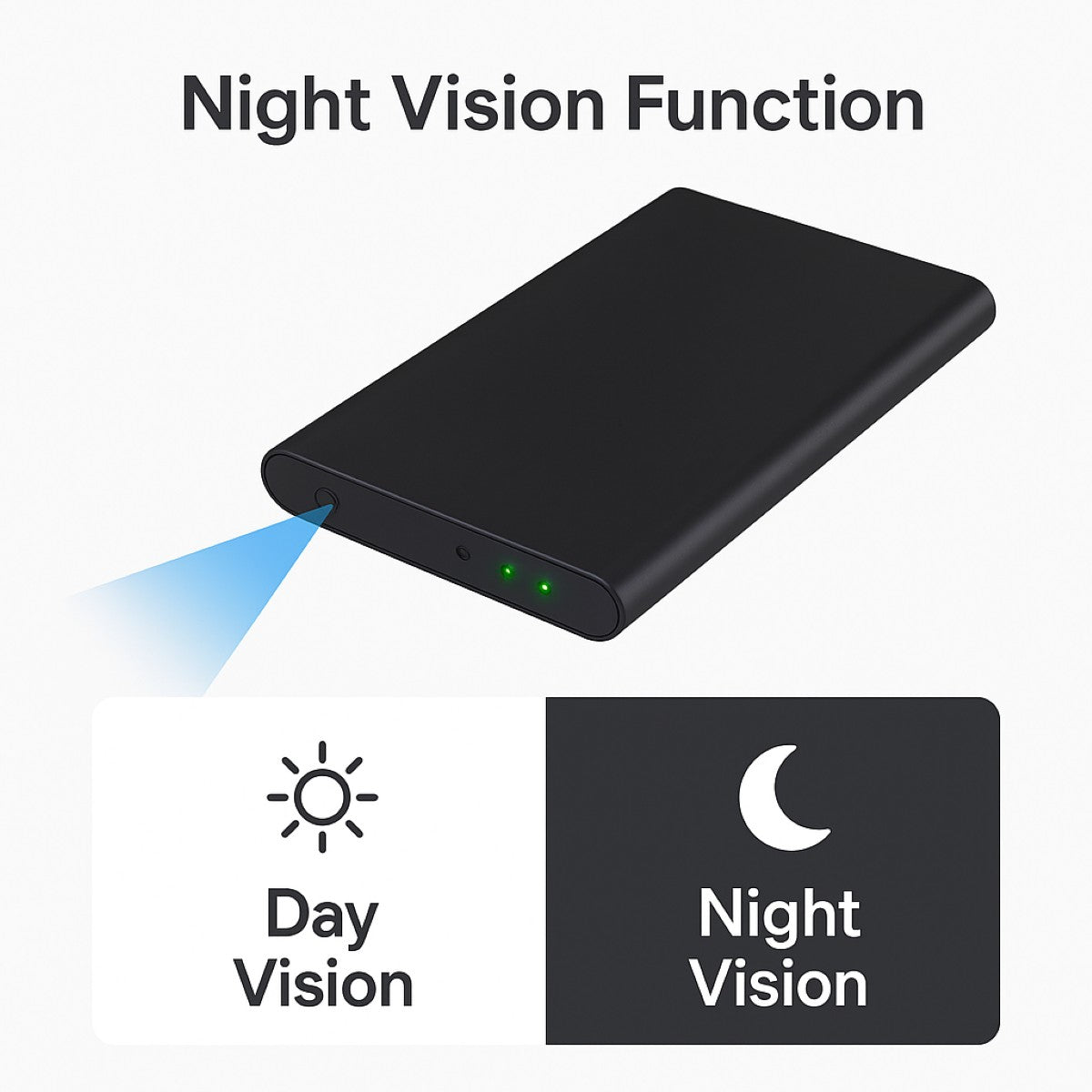2K Wi-Fi Power Bank Spy Camera - 5000mAh Nanny Cam with Night Vision