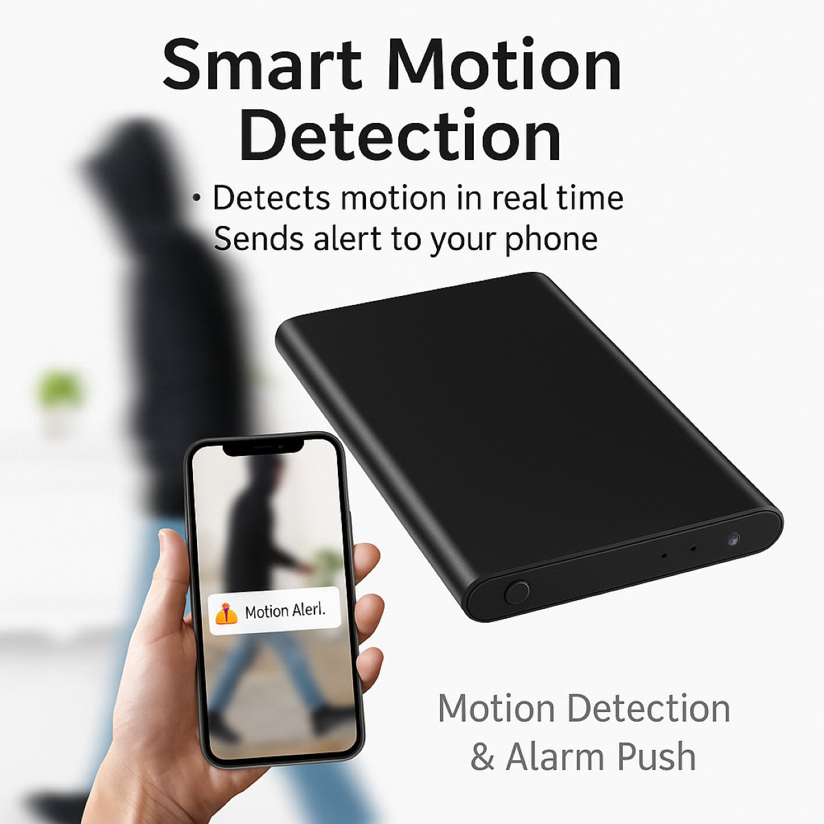 2K Wi-Fi Power Bank Spy Camera - 5000mAh Nanny Cam with Night Vision