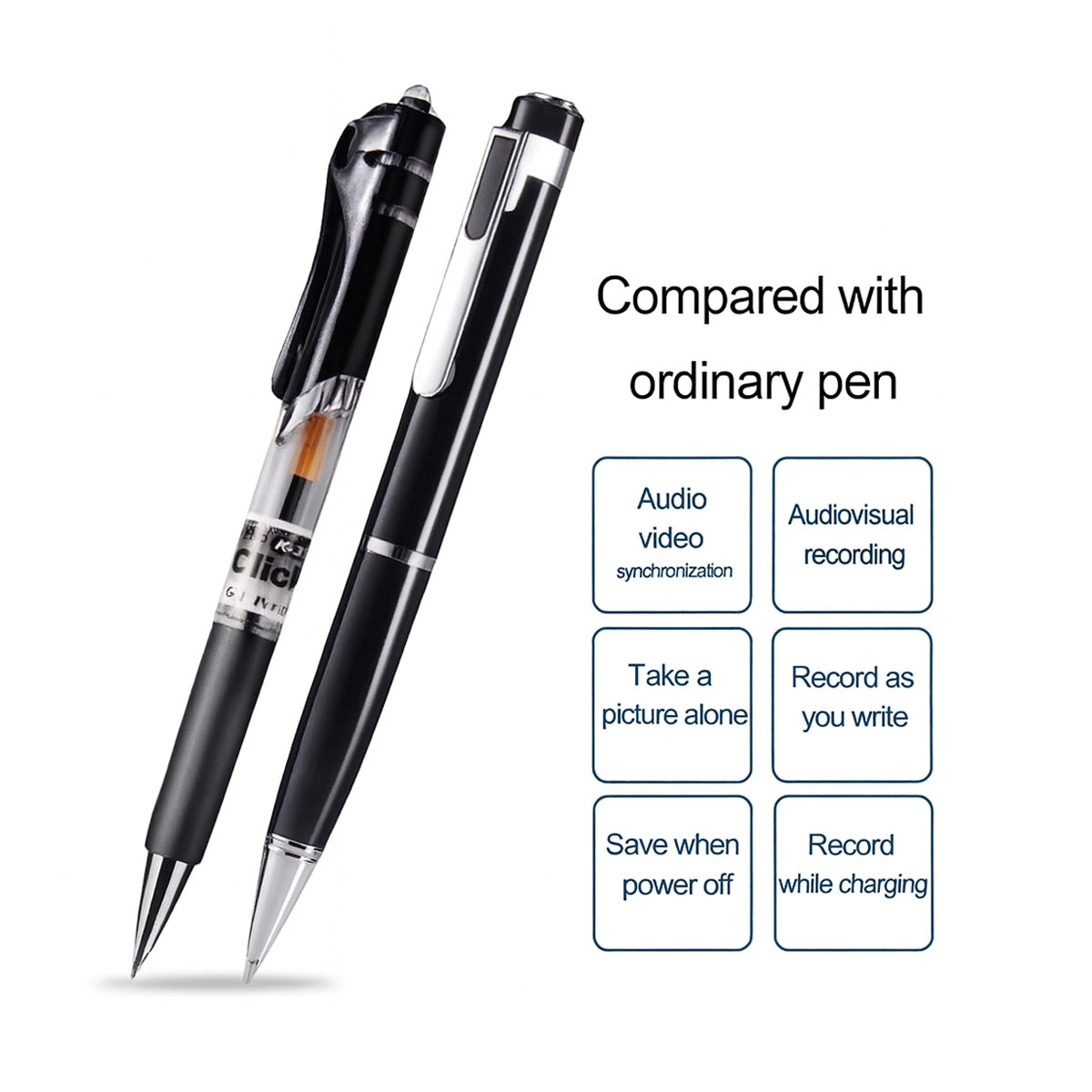 1080P Writing Pen Hidden Spy Camera - Discreet Full HD DVR Pen for Meetings