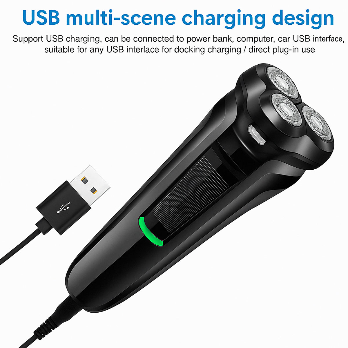 HD1080P WiFi Electric Shaver Hidden Camera - 2-in - 1 Razor with Mini HD Security Cam