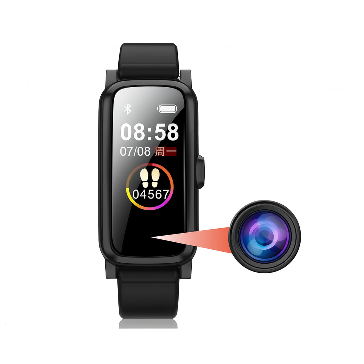 HD1080P IP68 Waterproof Smart Bracelet Spy Camera Built-in 32GB Memory