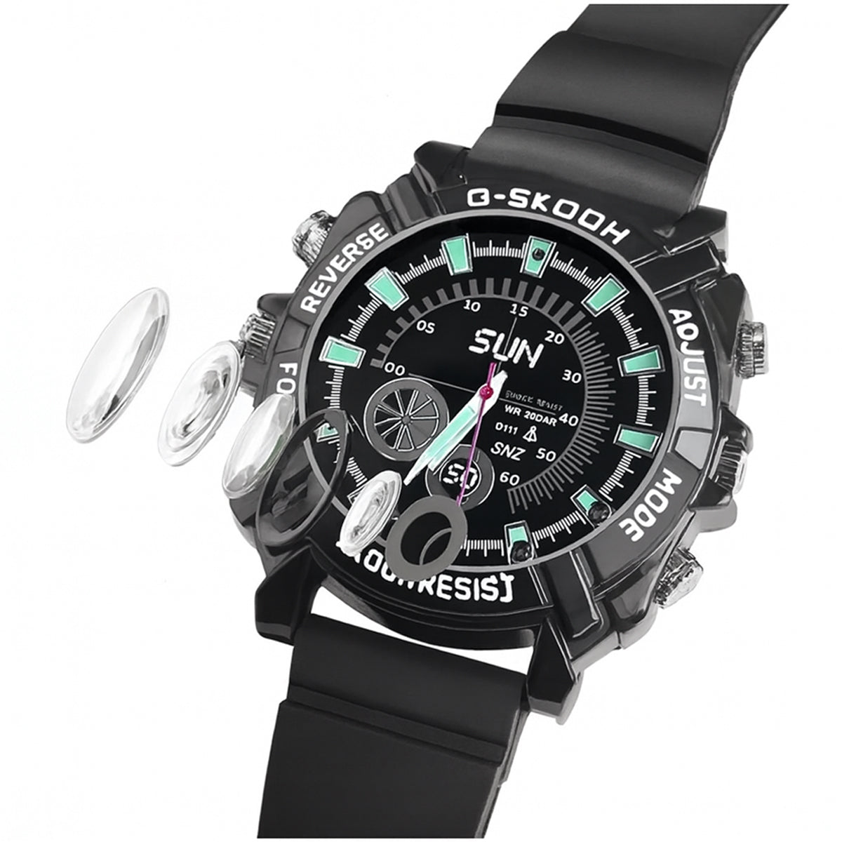 1080P Watch Hidden Camera - Mini DV Spy Watch with IR Night Vision & Built-in 32GB