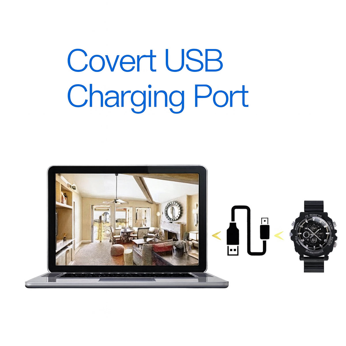 1080P Watch Hidden Camera - Mini DV Spy Watch with IR Night Vision & Built-in 32GB