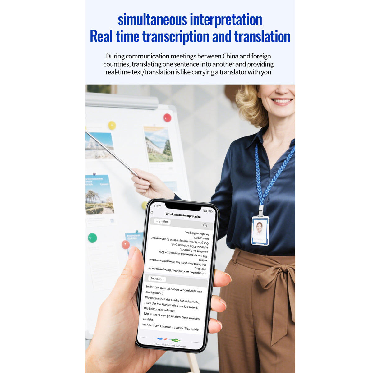 Work ID Badge Voice Recorder with App – Chest-Worn Smart Recording Badge