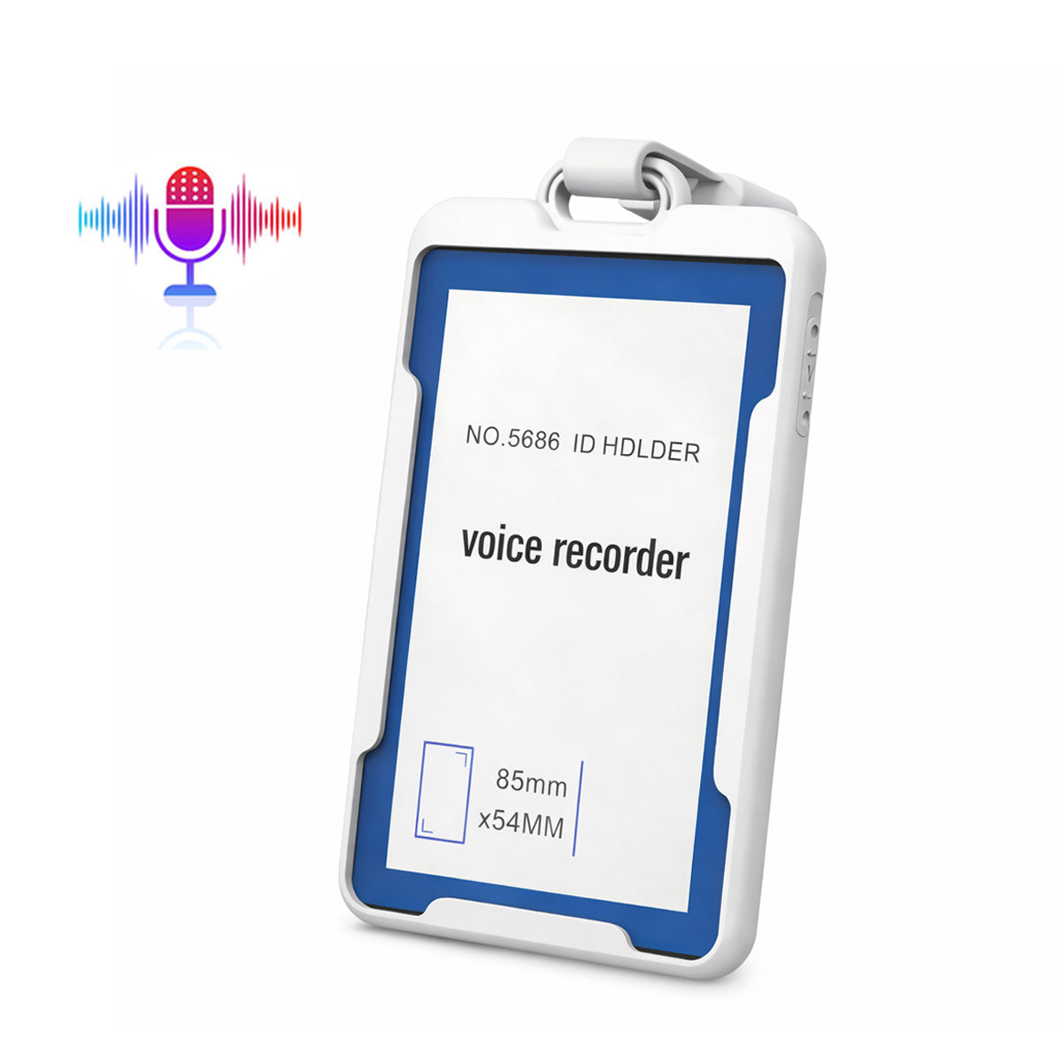 Work ID Badge Voice Recorder with App – Chest-Worn Smart Recording Badge
